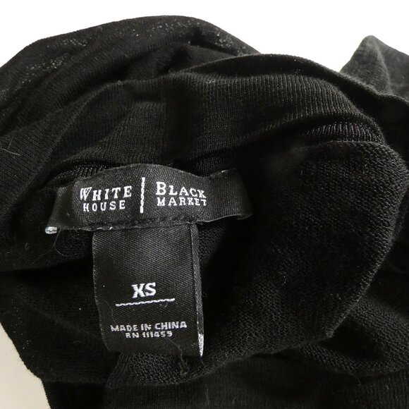 WHBM Black Shrug Size XS Short Sweater 3/4 Sleeve Wear with Strapless Dress - Picture 3 of 6